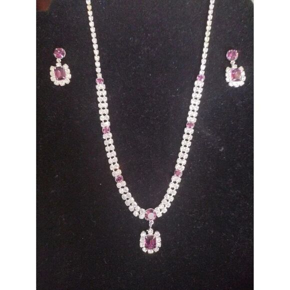 Austrian Crystal Necklace and Earring Set - Picture 1 of 3